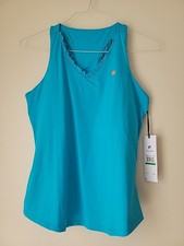 FILA Groundbrk Racer Back Tennis Pickleball Cami Tank BRA Top Large ruffles New