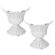  2 Pcs Articles De Fleurs Demi-mur En Fer Forgé Décoration Pot Mural Campagne