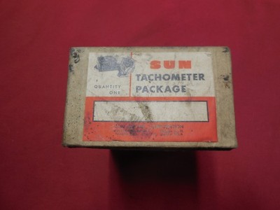 One vintage Sun Electronics Tachometer package empty box instructions sheets