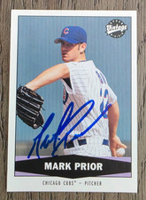 MARK PRIOR Signed 2004 Upper Deck Vintage #12 Chicago Cubs Card Autograph