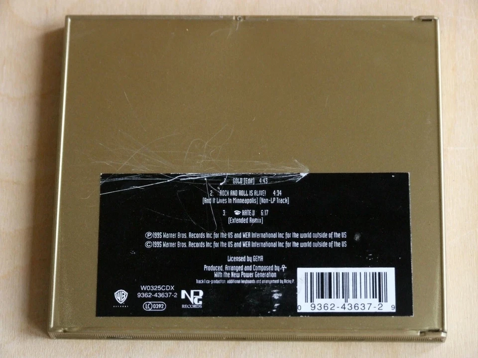 Prince Gold 3-track CD single Limited Edition gold-coloured case & disc W0325CDX - Image 2 of 4