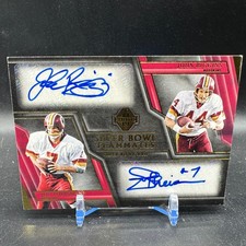 John Riggins Joe Theismann Dual Auto /3 2019 Majestic Super Bowl Teammates