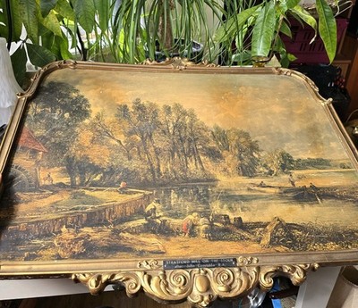 Vintage Gold Vergoldeter Rahmen Atsonea Ornat Stratford Mill On The Stour John Constable
