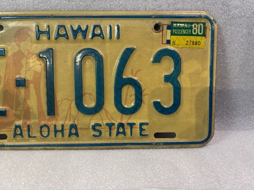 Hawaii King Kamehameha Number License Plate Genuine Used Condition - Picture 3 of 4
