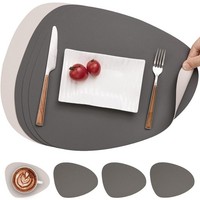 Platzset Kunstleder 4 StüCk 33X40 Cm Tischset Platzdeckchen Abwaschbar Esstisch