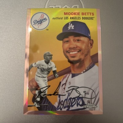 2023 Topps Chrome Platinum Anniversary Mookie Betts #218 Rose Gold Refractor /75