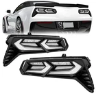 2pc Tail Lights For 2014-2019 Chevrolet corvette C7 Rear Lamps W/Animation Clear