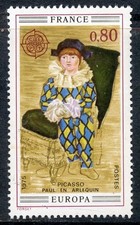 🦬Timbre France N°1840 - Luxe ** - Paul en Arlequin de Picasso - MNH** - 1975🦬