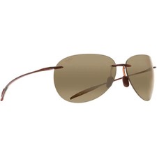 New Maui Jim Sugar Beach Brown Nylon Aviator Bronze Men's Sunglasses H421-26