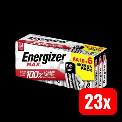Energizer Max (AA)-Batterie Alkali-Mangan 1.5 V Ladeakku Akku Batterie 23 STÜCK