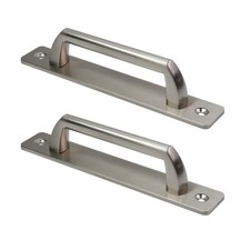 Sliding Barn Door Handle, 5" 127 mm Hole Center, 2PCS   Gate Handle Silver
