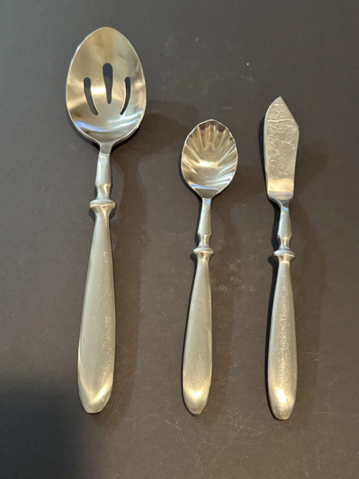 Hampton BISTRO Stainless Satin Hostess Serving Pieces Lot Of 3