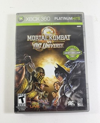 Mortal Kombat Vs DC Universe, Xbox 360, Platinum Hits, Complete CIB ML461
