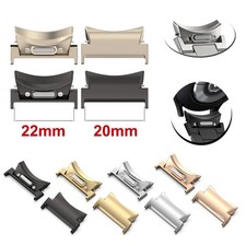 2Pcs/Kit 22/20mm Fit For Samsung Watch 4 5 6 Steel Quick Adapter Metal Connector