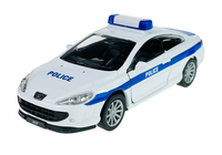 Welly Peugeot 407 Coupe Police Weiss 1:34 Die Cast Metal Model Neu Im Kasten