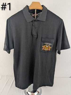 Vintage 1993 HOG Harley Owners Group Heartland Chapter Clinton IA Polo Shirt Med