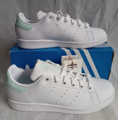 Adidas Stan Smith Sneaker Damen Weiß Dash Grün Schnürschuhe Sneaker Gr. UK 4