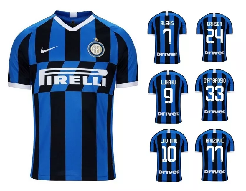 Nike Inter Milan 2019 2020 Home International I Home Jersey Game Number