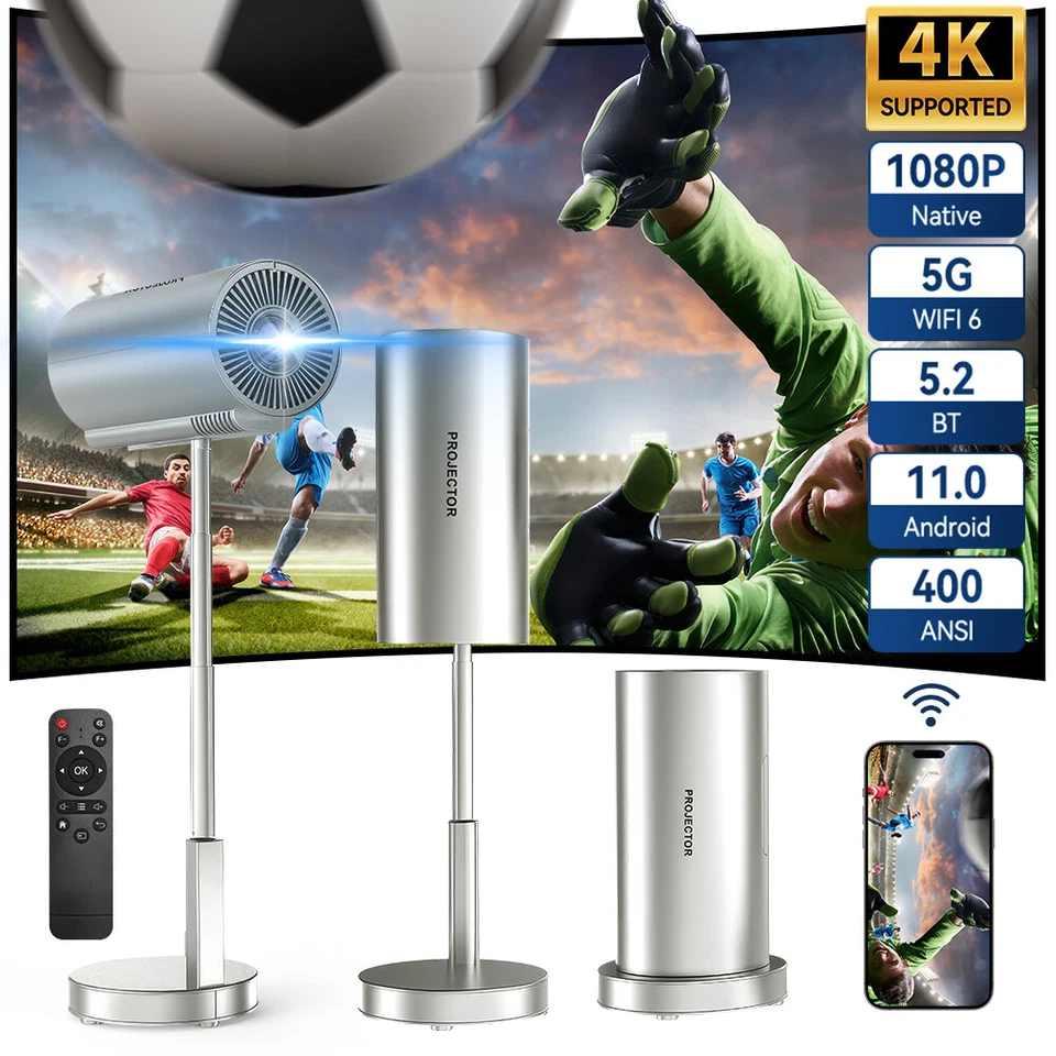 4K проектор Smart Netflix 12000LMS 1080P 5G WiFi Bluetooth видео домашнего кинотеатра - Изображение 2 из 4