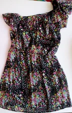 eyelash couture Floral Size Small Beautiful One Shoulder Women's Dress 32"
