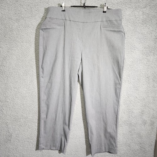 Alfred Dunner Allure Gray Pants Size 16 Modern Stretch Pull On Plus Size NWT