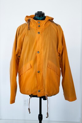 Nigel Cabourn Oilcloth Cotton Orange Rain Coat Sz. M | eBay