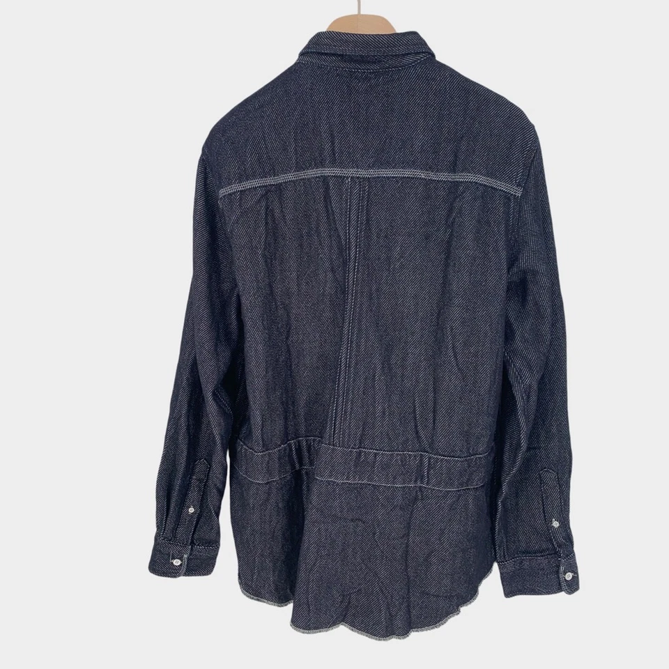 Arnold Zimberg Global Para Hombre Camisa Chaqueta Negra Bolsillos con Botones XL Nueva $210 Foto 2 de 4