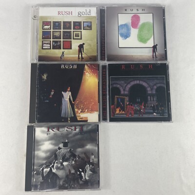 Rush 5 CD Lot Retrospective 2, Moving Pictures, Exit Stage Left, Presto, Gold