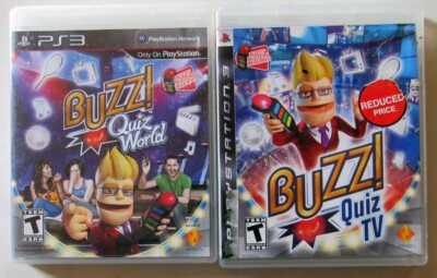 Buzz Quiz TV  & Buzz Quiz World Sony Play Station PS3 CDs & Manuals only