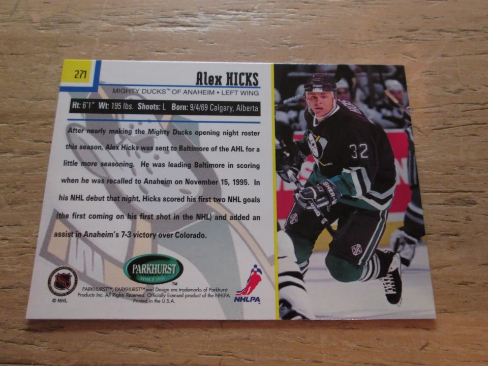 1995-96 PARKHURST INTL, EMERALD ICE,SER. 2, 271-540, MULTI LISTING, YOU PICK 'EM - Image 2 of 2