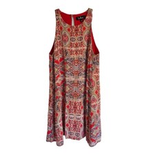 Lulu's Red patterned Dress Small