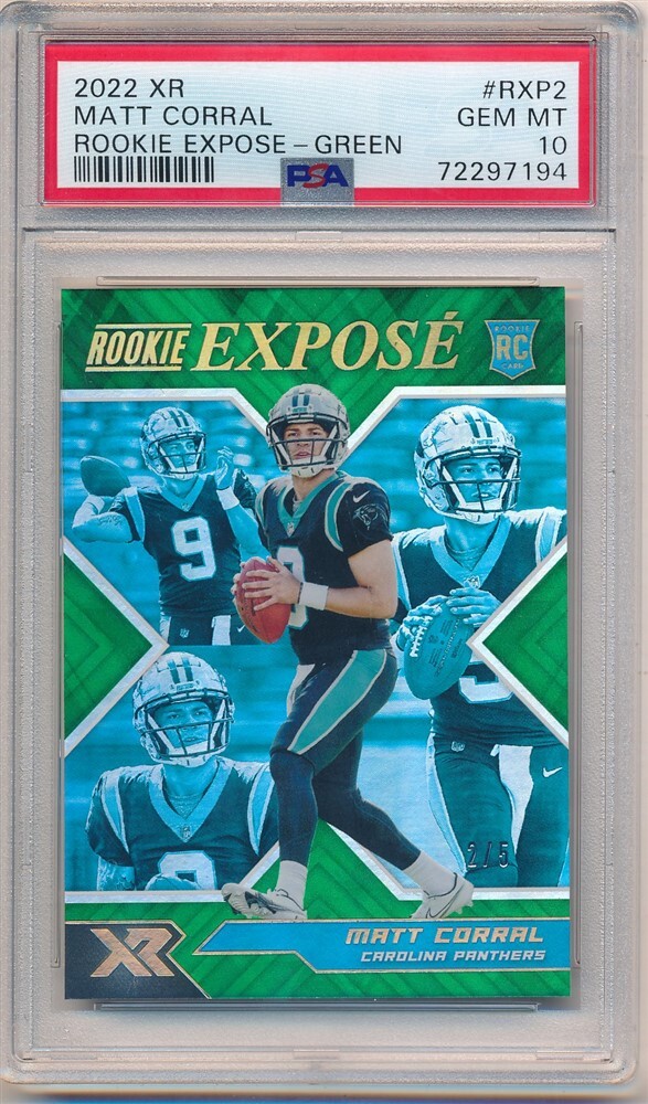 Matt Corral Panini XR Rookie Expose #RXP2 Green