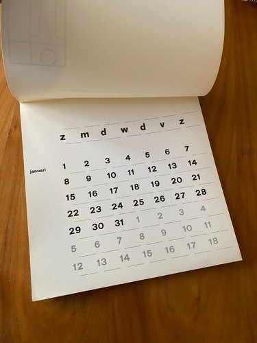 Quadrat Print Wall Hanging Calendar Publisher Steendrukkerij De Jong Type Font - Picture 3 of 9