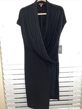 New-(Vince Camuto)- black, wrap dress; sizeS