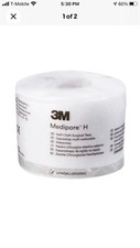  8 Rolls  3M Medipore H Soft Cloth Surgical Tape 2 in x 10 yd Each Roll 2862