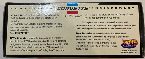 Hot Wheels Collectibles 45th Anniversary Chevy Corvette Showcase Set #1 NEW READ - Picture 3 of 5