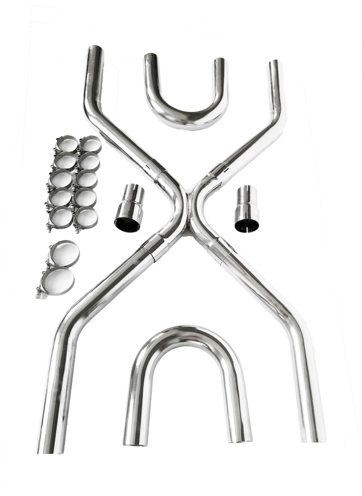 Universal 2.5" Exhaust System Builder X-Pipe Tubing Kit T304 SS LS Engine Swap