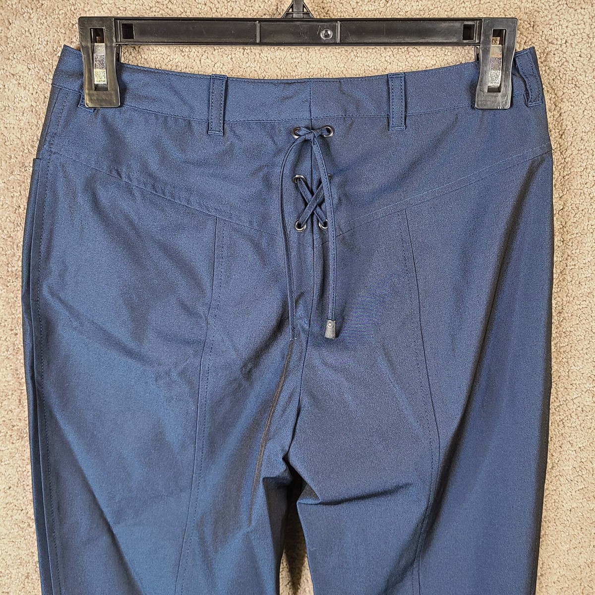 エスカーダ　パンツ　34 Escada Pants Womens 34 (US 4) Blue Nylon Stretch Flared Navy