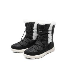 Women's Winter Snow Boots Fur Lining Lace-Up Casual Indoor Outdoor Snow Boots