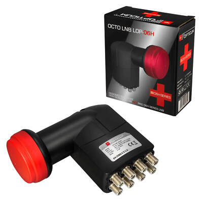 Octo LNB OPTICUM RED PRO LOP-06H 0.1dB 8 Teilnehmer 3D 4K HIGH QUALITY LNC LMB