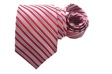 BRUNO PIATTELLI MEN'S TIE RED/STRIPED WIDTH: 3.50" LENGTH: 58"