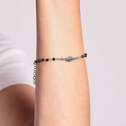 BRACCIALE ROSARIO CROCE DONNA GIOIELLI AMEN BROBN3 Bracelet Argento Unisex - Immagine 3 di 4