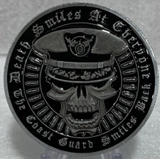 * US Coast Guard Challenge Coin Death Smiles at Eberyone-The CG Smiles Back Coin