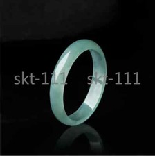 Certified Ice Blue Burma Natural Grade AAA Jade jadeite Circle Ring USA 6-10.5