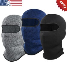 Winter 1 Hole Ski Mask Knitted Balaclava Beanie Hat Men Women Outdoor Sports Cap