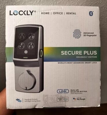 Lockly PGD728FSN Secure Plus Bluetooth Deadbolt - Satin Nickel