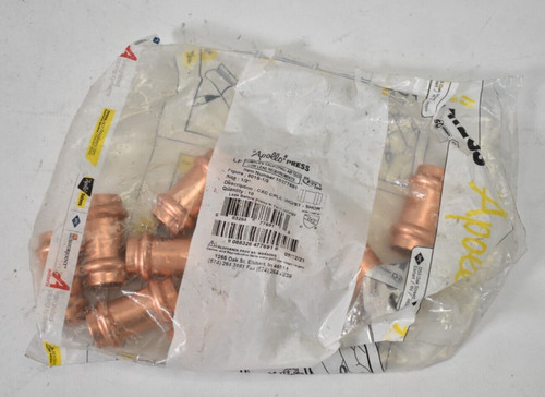 Apollo Press Short Copper Press Couplings 1/2" x 1/2" 10 Pack 801S-1/2 10077691