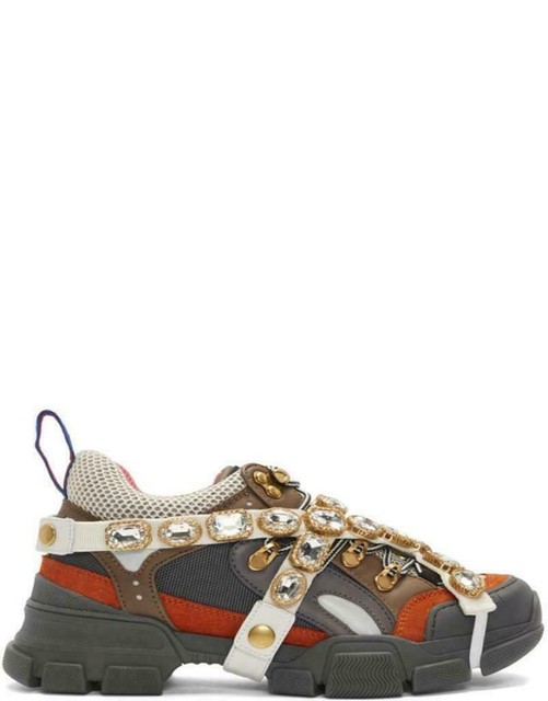 gucci crystal trainers