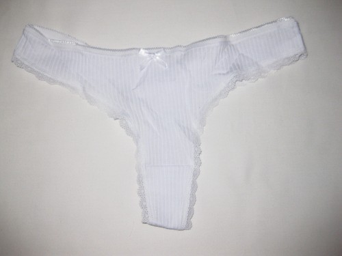 Shein kawaii 6pk lace trim ribbed w/bow thong panties M 3 black/3 other colors - Picture 4 of 9