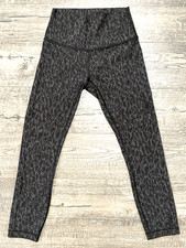 Lululemon Black Gray Camo Leggings Women's Size 4 23" Inseam 9" Rise
